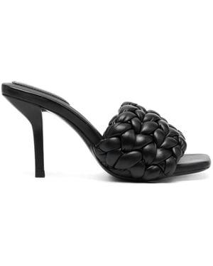 Ash Heeled Mules - Black