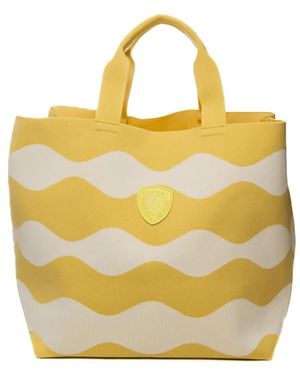 Blauer Tote Bags - Jaune