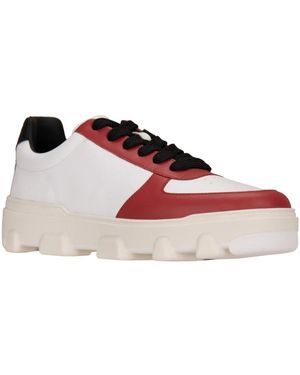 DSquared² Schoenen ,Wit ,Leer Icon Sneaker - Rood