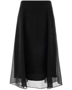 Brunello Cucinelli Rokken ,Zwart ,Circle Rok