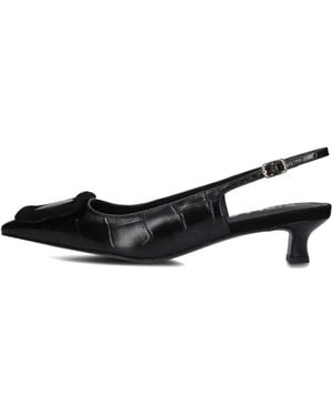 Bibi Lou Elegante Slingback Hakken Met Krokodillenprint - Zwart
