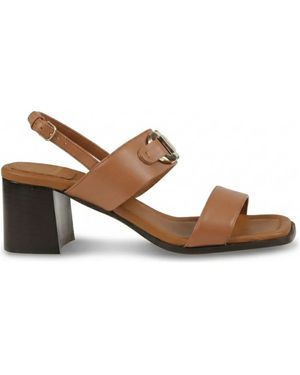 Ferragamo High Heel Sandals - Brown