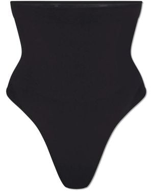 Skims Seamless Sculpt High Waist Thong - Schwarz