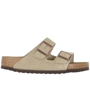 Birkenstock Schoenen ,Leer Arizona Sfb Leve Regular Fit - Naturel