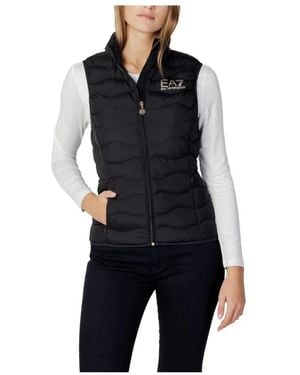 EA7 Logo Down Vest - Black