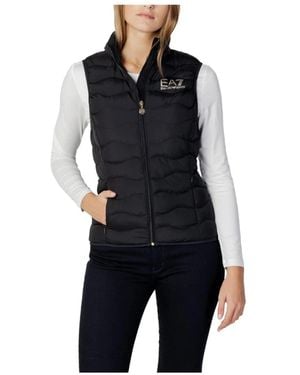 EA7 Logo Down Vest - Black