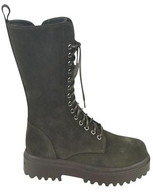 Le Silla Schoenen ,Groen ,Lace-Up Boots