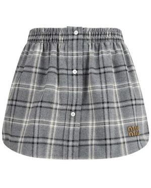 Miu Miu Short Skirts - Grey