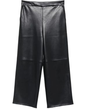 Max Mara Broeken ,Blauw ,Katoen Wijde Jersey Broek - Grijs