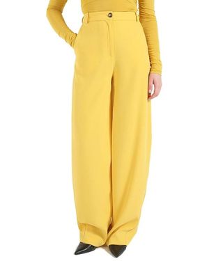 Elisabetta Franchi Wide Trousers - Yellow