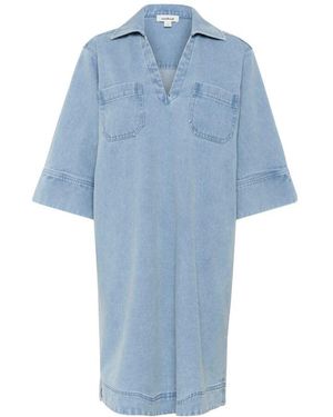 Soaked In Luxury Casual Denim Kleid Mit ¾ Ärmeln - Blau