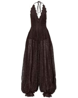 Etro Lace Jumpsuit Mit Paisley-Motiv - Braun