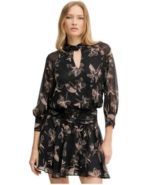 Pinko Kleedjes ,Veelkleurig ,Polyester Alchechengi Jurk - Zwart
