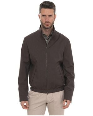 Canali Leather Jackets - Marrón