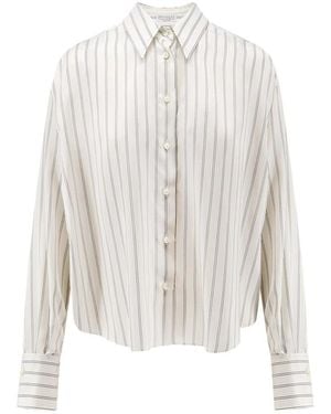 Brunello Cucinelli Zijden Blouse - Wit