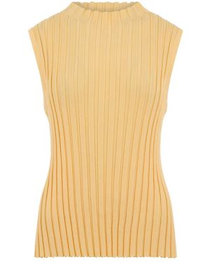 Weekend by Maxmara Round-Neck Knitwear - Yellow
