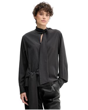 Sandro Ferrone Blouse Met Strikdetail - Zwart