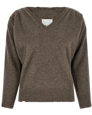 Maison Margiela V-Neck Knitwear - Verde