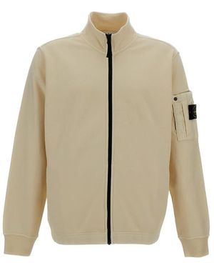 Stone Island Zip-Throughs - Natural