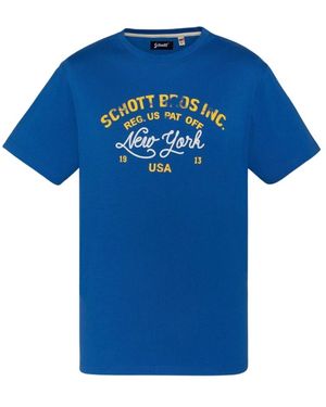 Schott Nyc T-Shirts - Blu