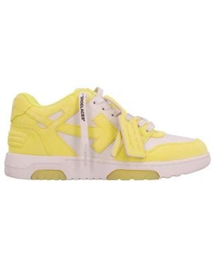 Off-White c/o Virgil Abloh Schoenen ,Veelkleurig ,Leer Out Of Office Sneakers - Geel
