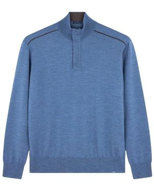 Paul & Shark Half-Zip Merino Sweater - Blauw