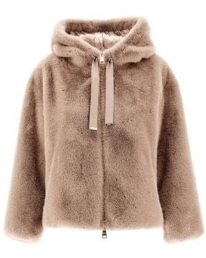 Herno Faux Fur & Shearling Jackets - Natural