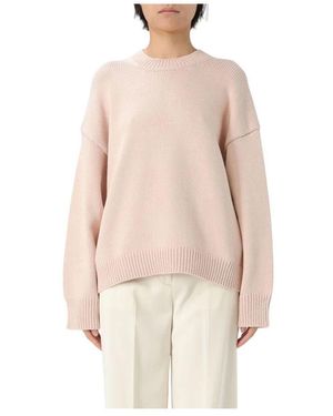 Theory Rosa Rundhals Strickpullover - Natur