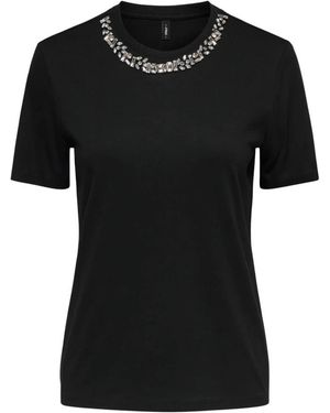 ONLY Tops ,Zwart ,Onlparker/O-Neck Bling Top