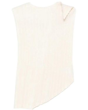 Issey Miyake Sleeveless Tops - Blanco