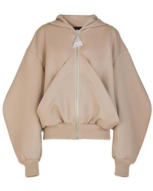 The Attico Gabardine Bomberjacke Mit Kapuze - Natur