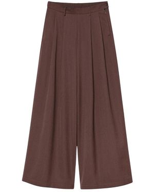 Pomandère Broeken ,Bruin ,Katoen Wijde Broek