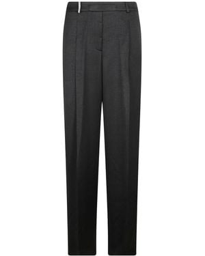 Peserico Broeken ,Zwart ,Katoen Double Technical Cigarette Broek - Grijs
