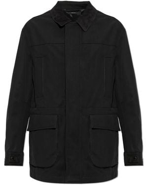 Tom Ford Jacke Mit Lederkragen - Schwarz