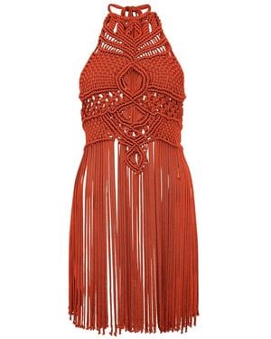 Alberta Ferretti Short Dresses - Rosso