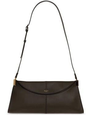 Balmain Tassen ,Groen ,Leer 64-83 Medium Bag With Logo - Zwart