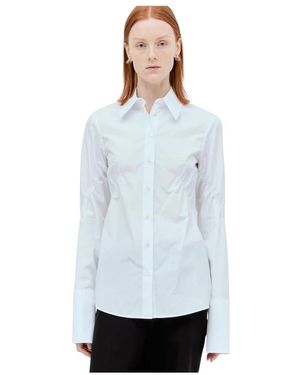 Sportmax Gerimpeld Poplin Overhemd - Blauw