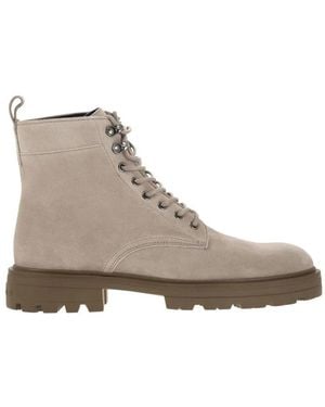 Hogan Lace-Up Boots - Gray
