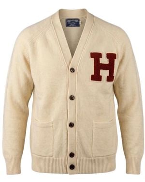 chesapeake's Ivy Varsity Woll Cardigan Harvard - Natur