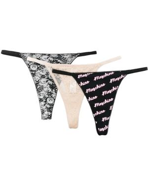 Moschino Set slip in seta - Nero
