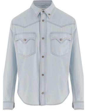 Versace Denim Shirts - Blue
