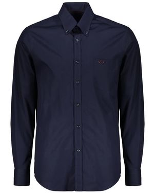 Paul & Shark Overhemden ,Blauw ,Katoen Klassiek Overhemd Met Lange Mouwen