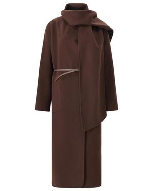 Luisa Cerano Belted Coats - Marron