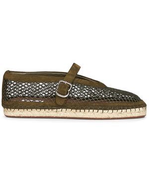 Alaïa Schoenen ,Groen ,Suède Espadrilles Van Visnet En Suède