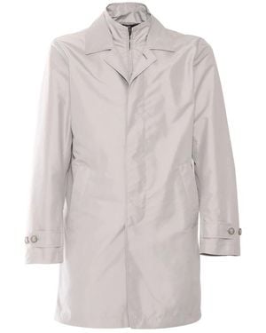 Fay Single-Breasted Coats - White
