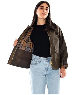 Barbour Jassen ,Groen ,Katoen Spey Wax Jacket - Zwart