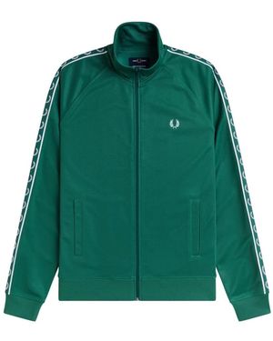 Fred Perry Contrast Tape Track Jacket - Groen