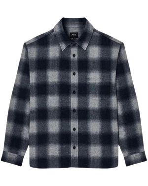 A.P.C. Casual Shirts - Blue