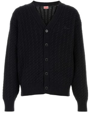 KENZO Signature Embroidered Cardigan - Schwarz
