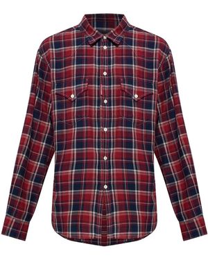 DSquared² Overhemden ,Rood ,Katoen Checked Shirt - Paars
